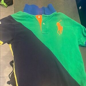 Ralph Lauren Kids Green and Blue Polo Shirt